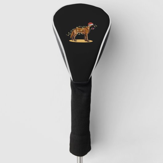 Weihnachtsbeleuchtung Belgisch Malinois Golf Headcover (Vorderseite)