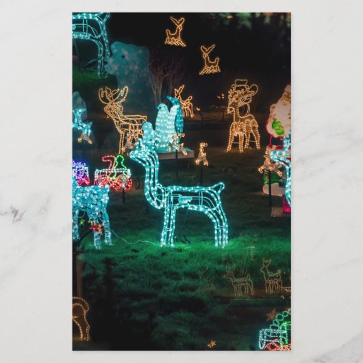 Weihnachtsbeleuchtung Briefpapier (Vorderseite)