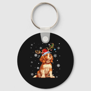 Weihnachtsbeleuchtung Cavalier King Charles Spanie Schlüsselanhänger