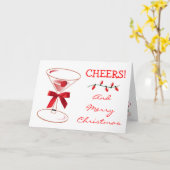 Weihnachtsbeleuchtung Chefin Martini Glas Red Bow Karte (Gelbe Blume)