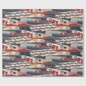 Weihnachtsbeleuchtung & Cocoa Wrapping Paper Geschenkpapier (Flach)