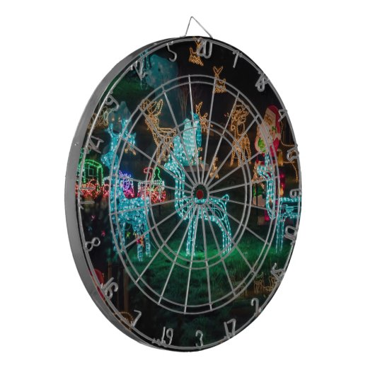 Weihnachtsbeleuchtung Dartscheibe (Vorderseite Links)