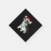 Weihnachtsbeleuchtung Dekoration lustigen französi Serviette (Ecke)