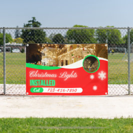 Weihnachtsbeleuchtung Dekorationen Installiert Anp Banner