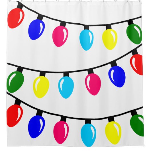 Weihnachtsbeleuchtung Duschvorhang (Vorderseite)