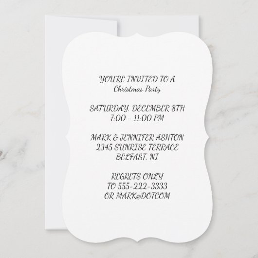 Weihnachtsbeleuchtung Einladung (Rückseite)