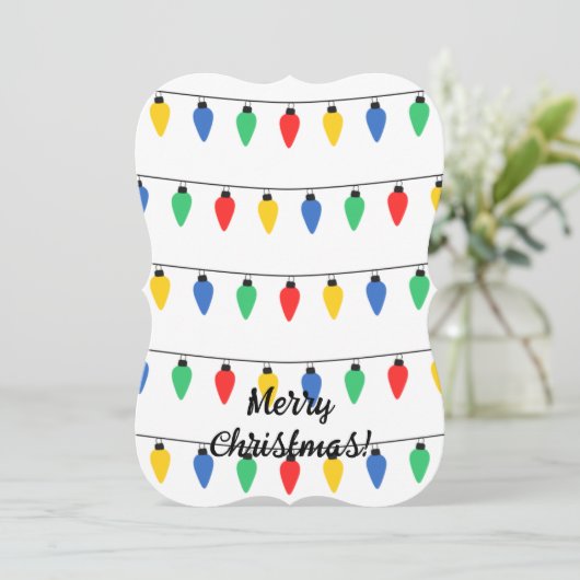 Weihnachtsbeleuchtung Einladung (Stehend Vorderseite)