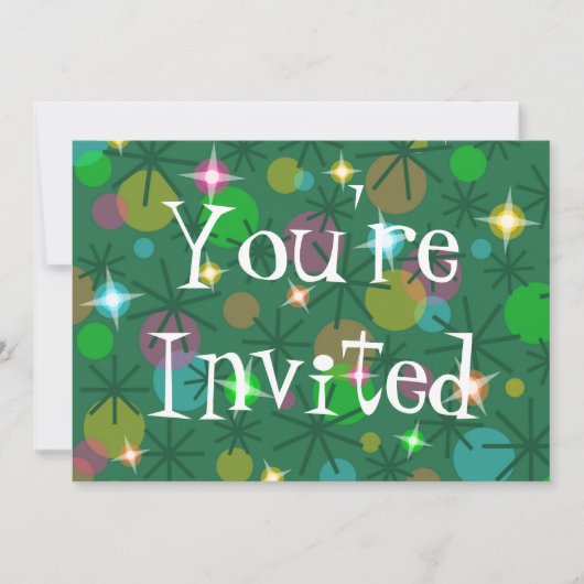 Weihnachtsbeleuchtung - Einladung "You're Invited" (Vorderseite)