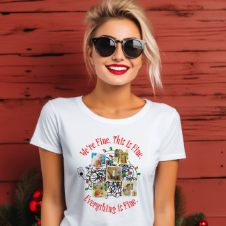 Weihnachtsbeleuchtung Familienvorstellung Fotos T-Shirt