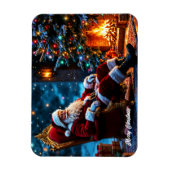Weihnachtsbeleuchtung - Fantasie des Santa North P Magnet (Vertikal)