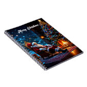 Weihnachtsbeleuchtung - Fantasie des Santa North P Notizblock (Rechte Seite)