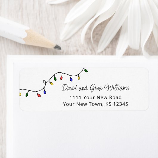 Weihnachtsbeleuchtung farbenfrohe Retro Rücksendea (Insitu)