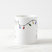 Weihnachtsbeleuchtung farbenfroher Feiertag Kaffeetasse (Mittel)