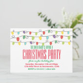Weihnachtsbeleuchtung Feierliche Party Einladungen (Stehend Vorderseite)