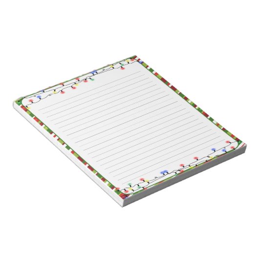 Weihnachtsbeleuchtung Feiertage Linken Notizblock (angewinkelt)