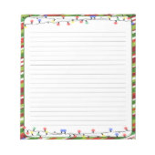 Weihnachtsbeleuchtung Feiertage Linken Notizblock (Vorderseite)