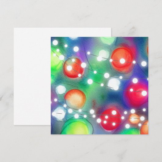 Weihnachtsbeleuchtung Feiertagskarte (Vorne/Hinten)