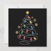Weihnachtsbeleuchtung Feiertagskarte (Vorderseite)