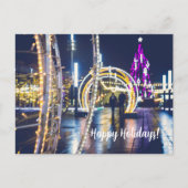 Weihnachtsbeleuchtung Feiertagspostkarte (Vorderseite)