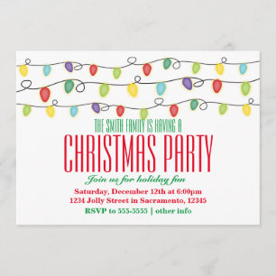 Weihnachtsbeleuchtung Festliche Party-Einladungen Einladung
