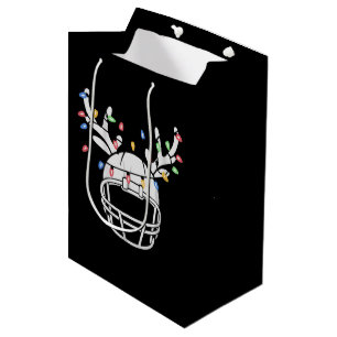 Weihnachtsbeleuchtung Football-Helm Lustiges Weihn Mittlere Geschenktüte