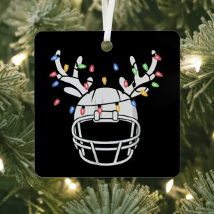 Weihnachtsbeleuchtung Football-Helm Lustiges Weihn Ornament Aus Metall