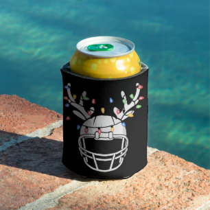 Weihnachtsbeleuchtung Football-Helm Lustiges Xmas Dosenkühler