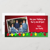 Weihnachtsbeleuchtung/ Foto Gruß Feiertagskarte (Vorne/Hinten)