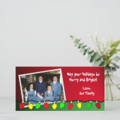 Weihnachtsbeleuchtung/ Foto Gruß Feiertagskarte (Stehend Vorderseite)