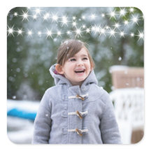 Weihnachtsbeleuchtung Foto Holiday Sticker