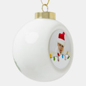 Weihnachtsbeleuchtung, Foto-Leuchten Keramik Kugel-Ornament (Links)