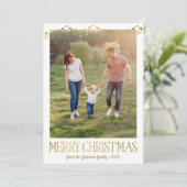 Weihnachtsbeleuchtung Foto Weihnachtskarten Feiertagskarte (Stehend Vorderseite)