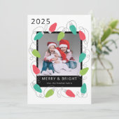 Weihnachtsbeleuchtung Fotokarte Feiertagskarte (Stehend Vorderseite)