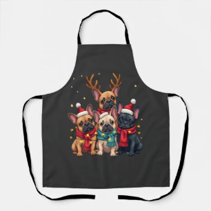 Weihnachtsbeleuchtung Französische Bulldoggen Weih Schürze