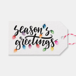 Weihnachtsbeleuchtung Frohe Festtage NACH Geschenkanhänger