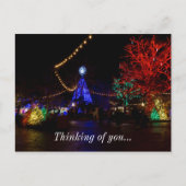 Weihnachtsbeleuchtung Galore Feiertagspostkarte (Vorderseite)