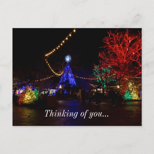 Weihnachtsbeleuchtung Galore Feiertagspostkarte (Vorderseite)