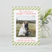 Weihnachtsbeleuchtung Garland Ein Foto Vintag Feiertagskarte (Stehend Vorderseite)