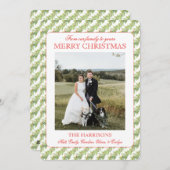 Weihnachtsbeleuchtung Garland Ein Foto Vintag Feiertagskarte (Vorne/Hinten)