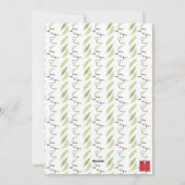 Weihnachtsbeleuchtung Garland Feiertagskarte (Rückseite)