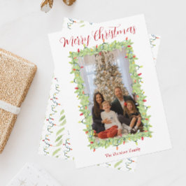 Weihnachtsbeleuchtung Garland Feiertagskarte