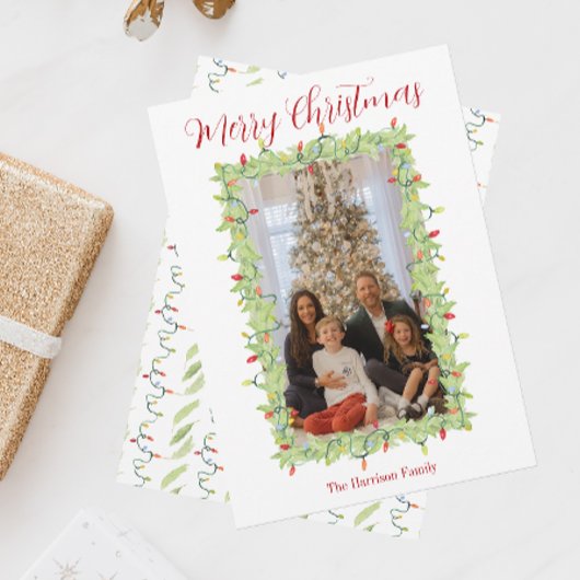 Weihnachtsbeleuchtung Garland Feiertagskarte