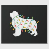 Weihnachtsbeleuchtung - Geschenke für Neufundland Geschenkpapier (Flach)