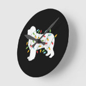 Weihnachtsbeleuchtung - Geschenke für Neufundland  Runde Wanduhr (Winkel)