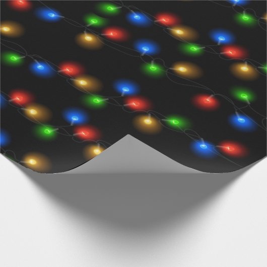 Weihnachtsbeleuchtung Geschenkpapier (Ecke)