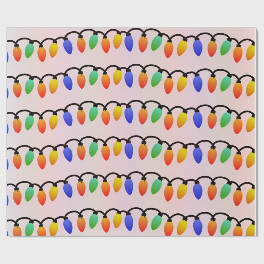 Weihnachtsbeleuchtung Geschenkpapier (Flach)