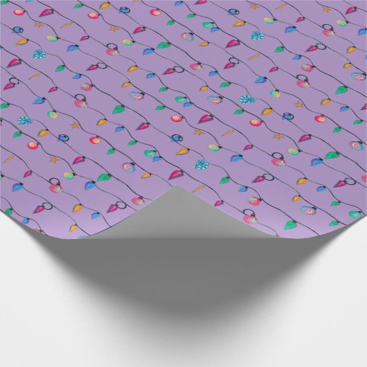 Weihnachtsbeleuchtung Geschenkpapier (Ecke)