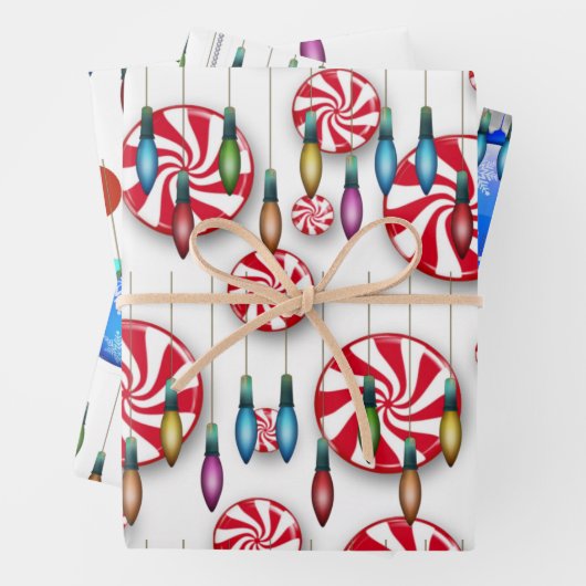 Weihnachtsbeleuchtung Geschenkpapier Set (Beispiel)