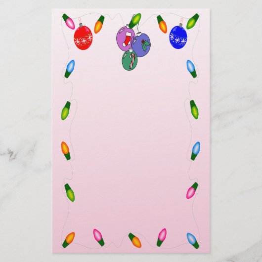 Weihnachtsbeleuchtung - Geschichten Briefpapier (Vorderseite)