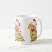 Weihnachtsbeleuchtung Goldendoodle Kaffeetasse (VorderseiteRechts)